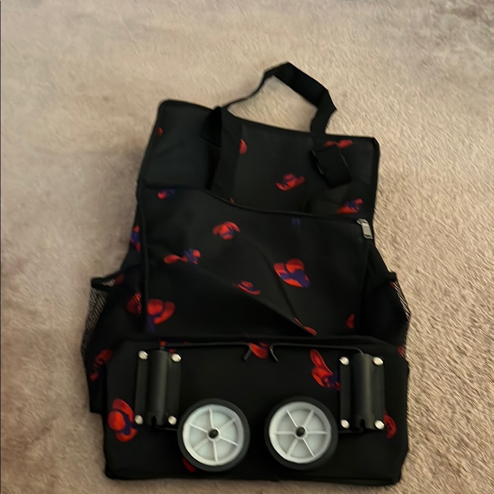 Black and Red Rolling Bag